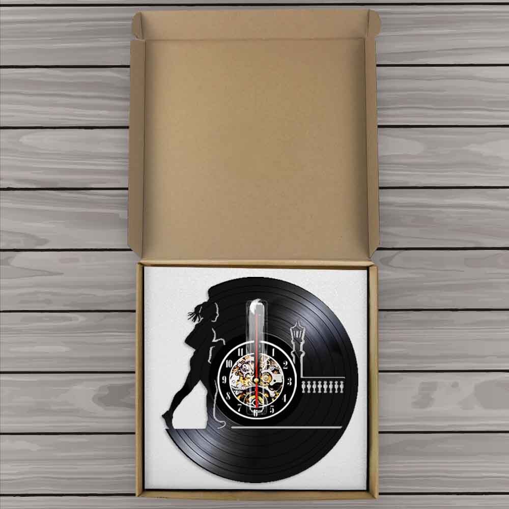 Running Through The Night Female Runner Night Running Wall Clock Jogging Lady Retro Vinyl Record Wall Clock Running Lovers Gift by Woody Signs Co. - Handmade Crafted Unique Wooden Creative