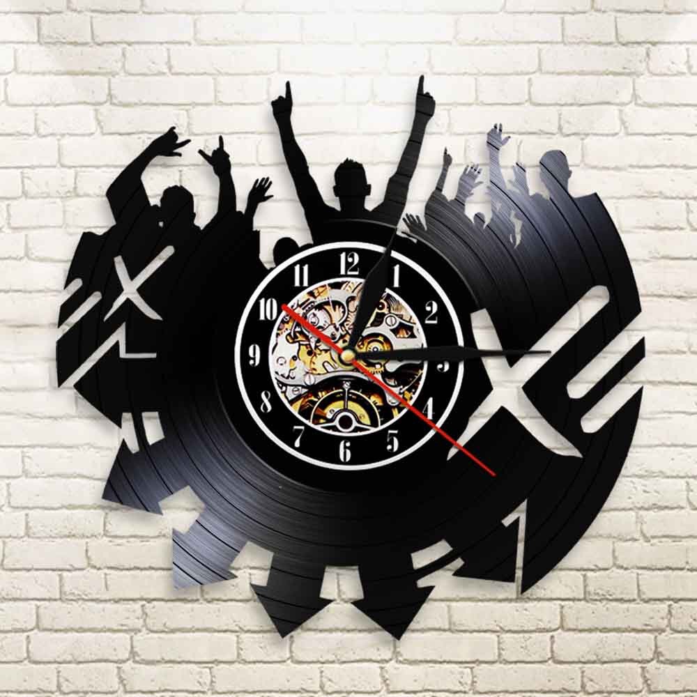 Music Live Show  Wall Clock Rock Band Live Vinyl Record Wall Clock Night Club Concert  Rock n Roll Music by Woody Signs Co. - Handmade Crafted Unique Wooden Creative